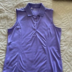 Women's Purple Sleeveless Golf Top